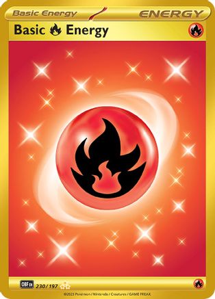 [PKM BE] Basic Fire Energy - 230/197 230 - SV03 Obsidian Flames Holofoil