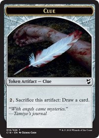 {T} Clue // Construct (021) Double-sided Token [Commander 2018 Tokens][TC18 019]