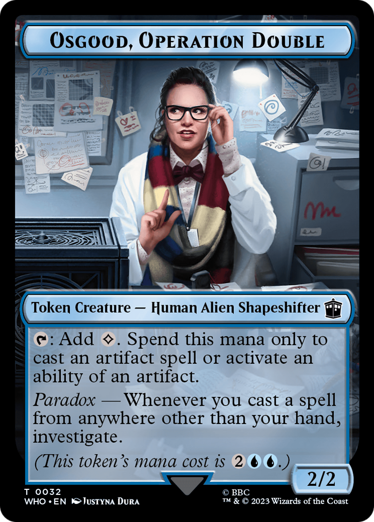 {T} Alien // Osgood, Operation Double Double-Sided Token [Doctor Who Tokens][TWHO 2//32]
