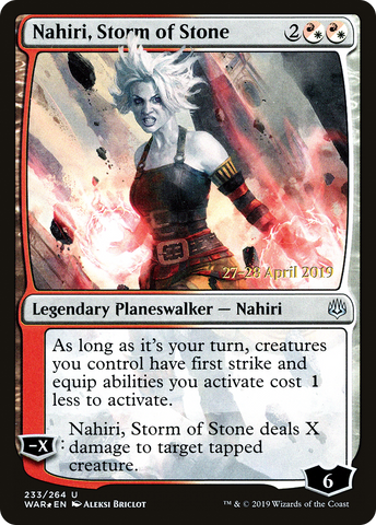 {C} Nahiri, Storm of Stone [War of the Spark Prerelease Promos][PR WAR 233]