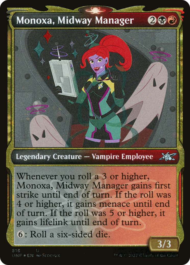 {C} Monoxa, Midway Manager (Showcase) (Galaxy Foil) [Unfinity][UNF 516]