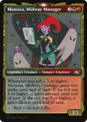 {C} Monoxa, Midway Manager (Showcase) (Galaxy Foil) [Unfinity][UNF 516]