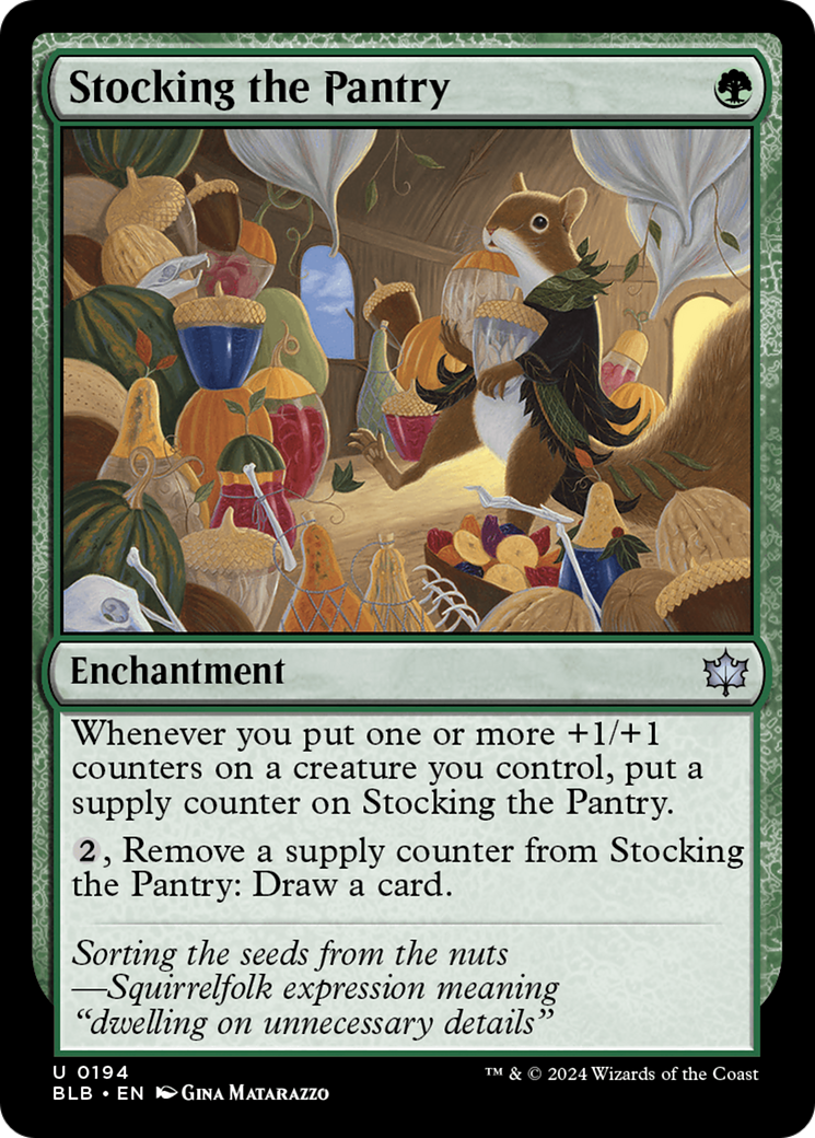 {@C} Stocking the Pantry [BLB 194]