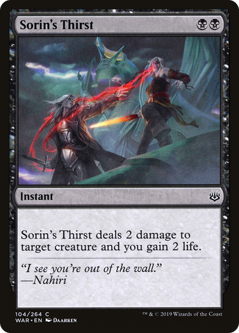 {C} Sorin's Thirst [War of the Spark][WAR 104]