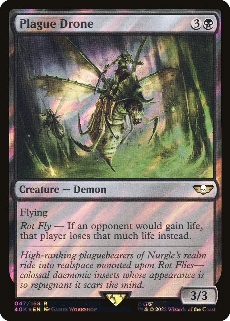 {R} Plague Drone (Surge Foil) [Universes Beyond: Warhammer 40,000][SF 40K 047]