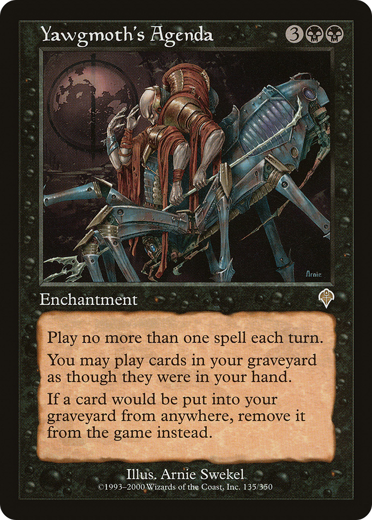 {R} Yawgmoth's Agenda [Invasion][INV 135] - Misty Mountain Games