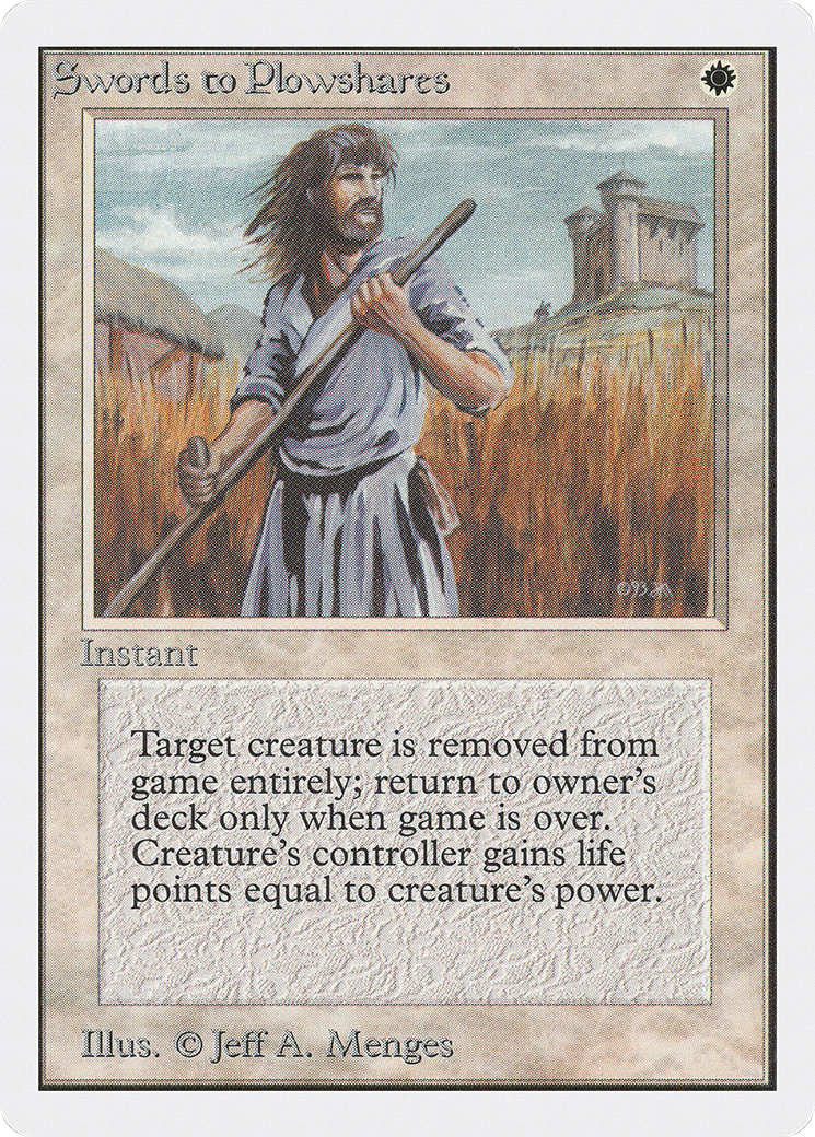 {C} Swords to Plowshares [Unlimited Edition][2ED 041] - Misty Mountain Games