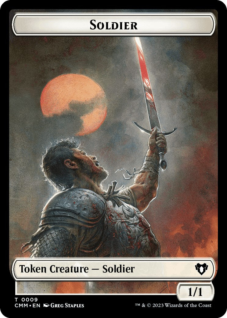 {T} Soldier // Dragon (0020) Double-Sided Token [Commander Masters Tokens][TCMM 9//20]