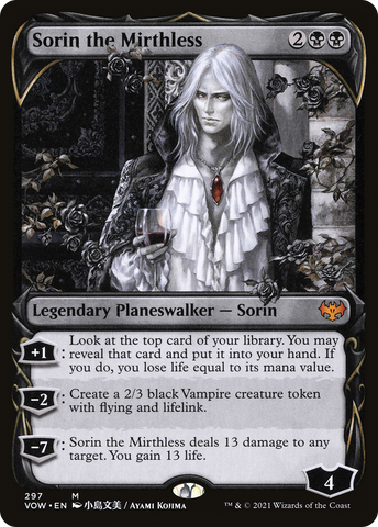 {R} Sorin the Mirthless (Showcase Fang Frame) [Innistrad: Crimson Vow][VOW 297]