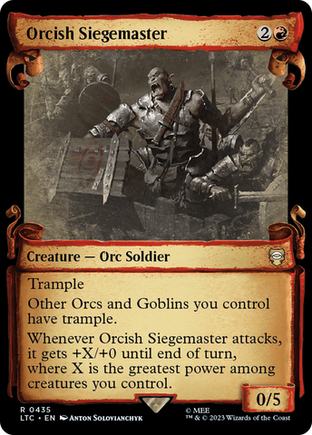 {R} Orcish Siegemaster [The Lord of the Rings: Tales of Middle-Earth Commander Showcase Scrolls][LTC 435]