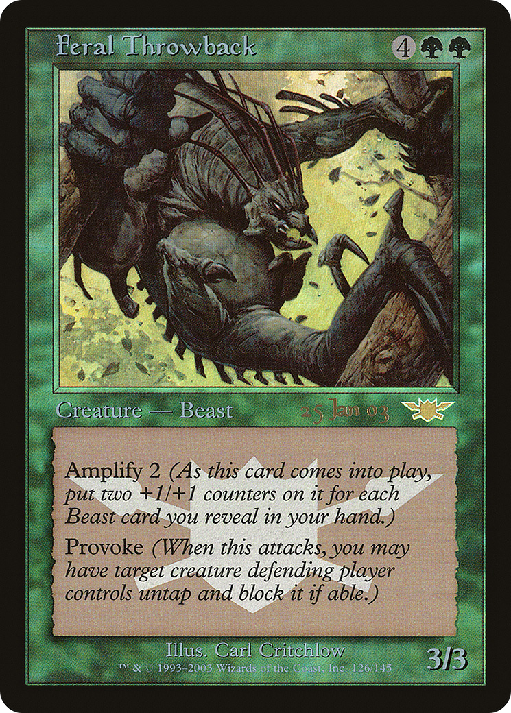 {R} Feral Throwback [Legions Promos][PA LGN 126] - Misty Mountain Games