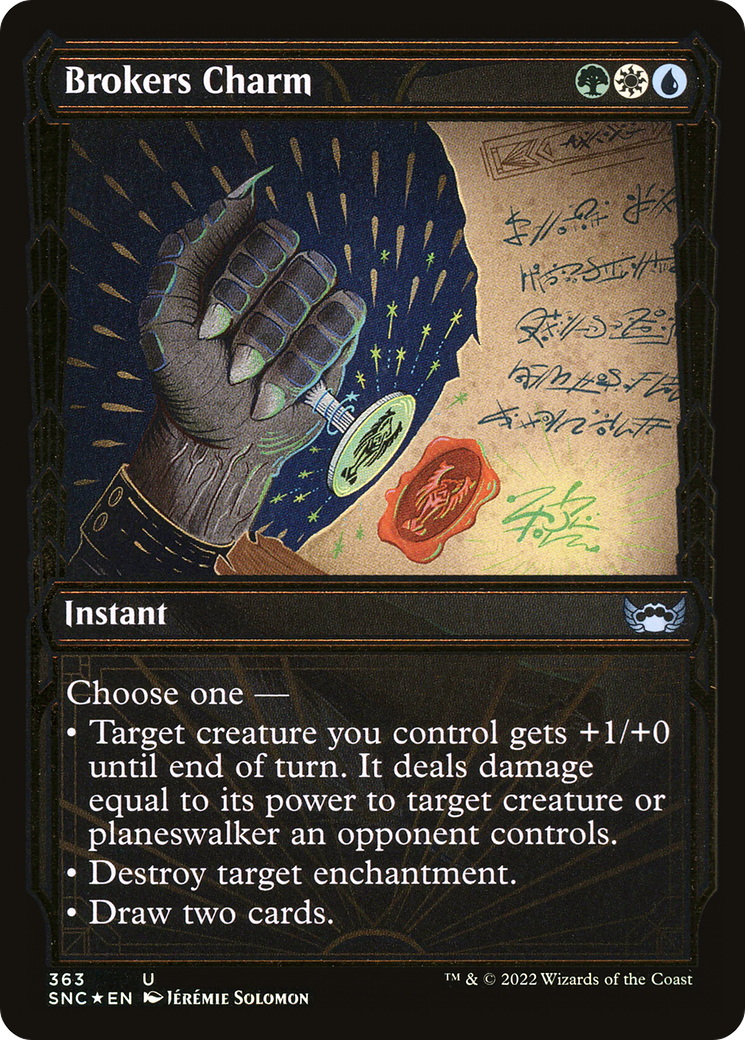 {C} Brokers Charm (Showcase Golden Age Gilded Foil) [Streets of New Capenna][SNC 363]