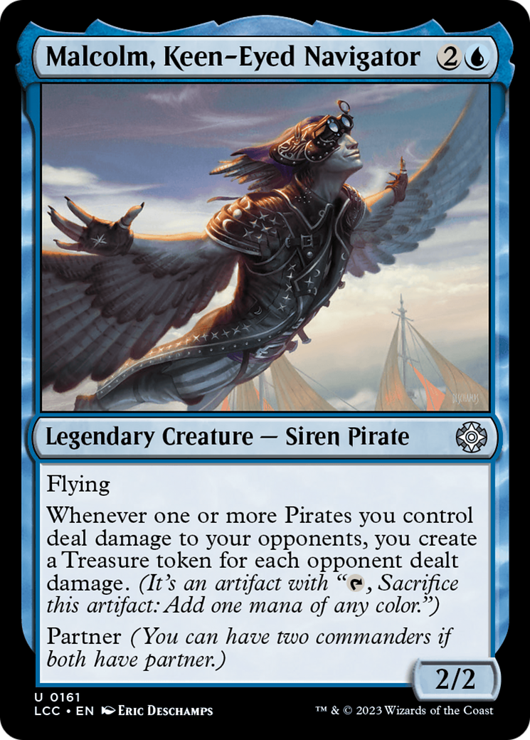 {C} Malcolm, Keen-Eyed Navigator [The Lost Caverns of Ixalan Commander][LCC 161]