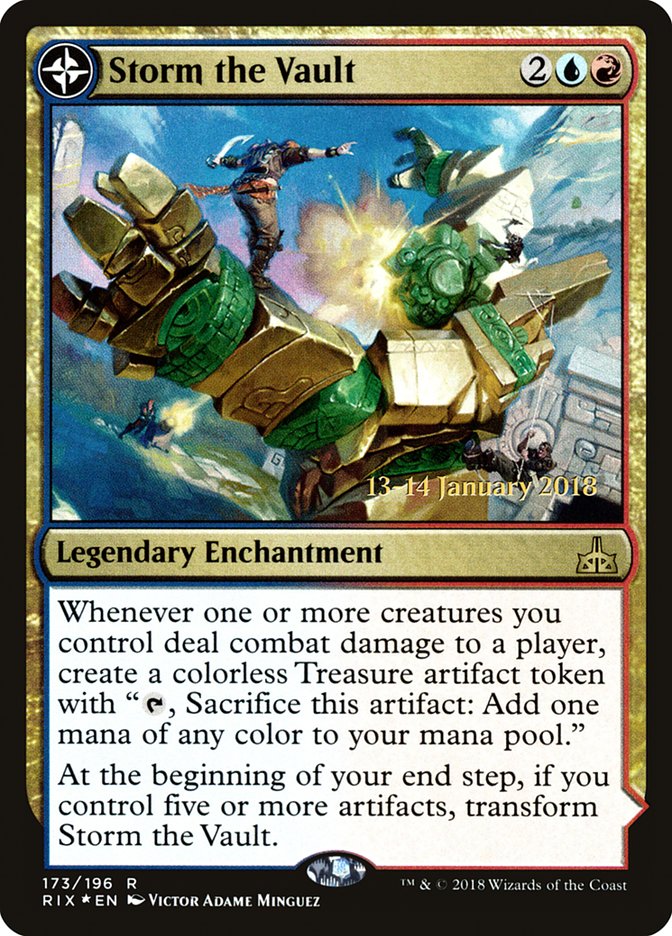 {R} Storm the Vault // Vault of Catlacan [Rivals of Ixalan Prerelease Promos][PR RIX 173]
