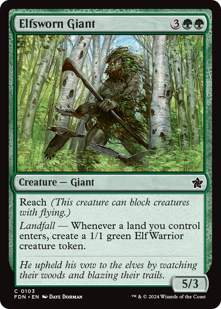 {@C} Elfsworn Giant [Foundations][FDN 103]