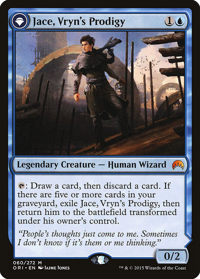 {R} Jace, Vryn's Prodigy // Jace, Telepath Unbound [Magic Origins][ORI 060] - Misty Mountain Games