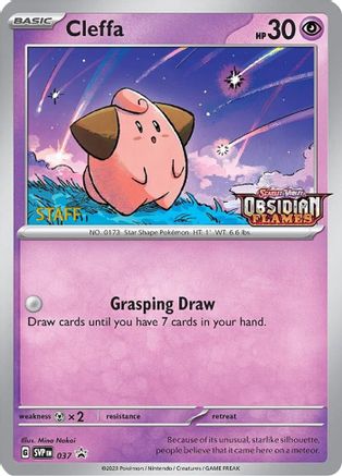 [PKM] Cleffa (037) (Stamped) (Staff) [Scarlet & Violet: Black Star Promos]