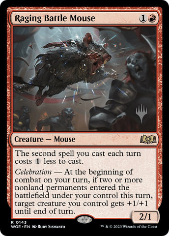 {@R} Raging Battle Mouse (Promo Pack) [Wilds of Eldraine Promos][PP WOE 143]