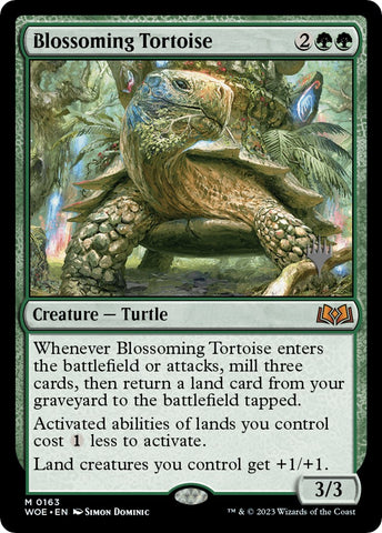 {@R} Blossoming Tortoise (Promo Pack) [Wilds of Eldraine Promos][PP WOE 163]