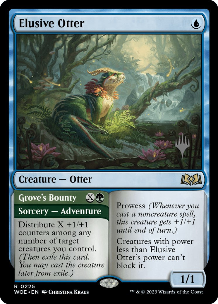 {@R} Elusive Otter // Grove's Bounty (Promo Pack) [Wilds of Eldraine Promos][PP WOE 225]