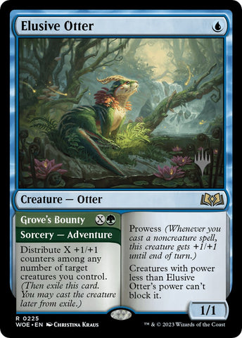 {@R} Elusive Otter // Grove's Bounty (Promo Pack) [Wilds of Eldraine Promos][PP WOE 225]