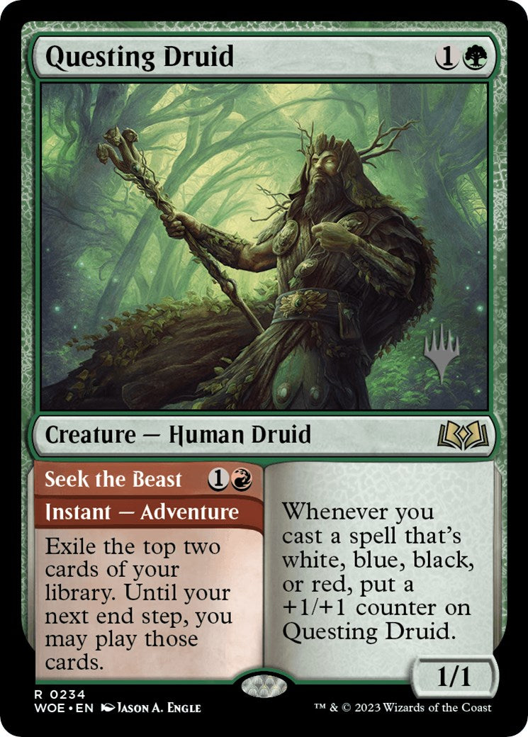 {@R} Questing Druid (Promo Pack) [Wilds of Eldraine Promos][PP WOE 234]