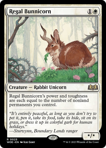 {@R} Regal Bunnicorn (Promo Pack) [Wilds of Eldraine Promos][PP WOE 025]