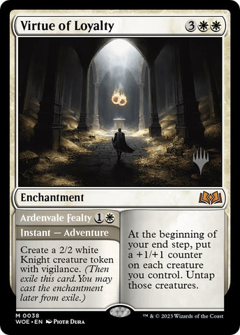 {@R} Virtue of Loyalty // Ardenvale Fealty (Promo Pack) [Wilds of Eldraine Promos][PP WOE 038]