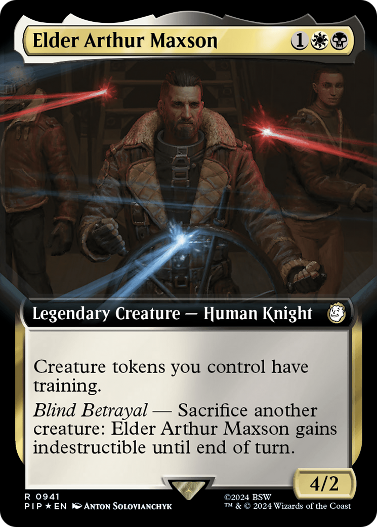 {R} Elder Arthur Maxson (Extended Art) (Surge Foil) [Fallout][PIP 941]