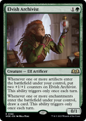{@R} Elvish Archivist (Promo Pack) [Wilds of Eldraine Promos][PP WOE 168]