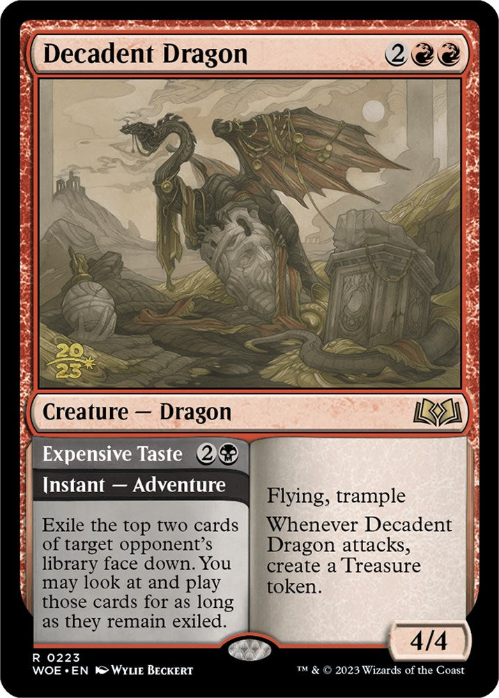 {@R} Decadent Dragon // Expensive Taste [Wilds of Eldraine Prerelease Promos][PR WOE 223]