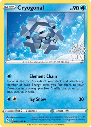 [PKM-C] Cryogonal (043/203) (Holiday Calendar) [Sword & Shield: Evolving Skies]