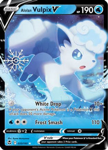 [PKM-R] Alolan Vulpix V (033/195) (Holiday Calendar) [Sword & Shield: Silver Tempest]