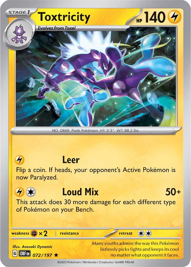 [PKM-R] Toxtricity (072/197) (Theme Deck Exclusive) [Scarlet & Violet: Obsidian Flame]
