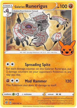 [PKM-R] Galarian Runerigus (102/192) [Trick or Trade 2023]