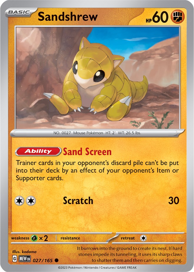 [PKM-C] Sandshrew (027/165) [Scarlet & Violet: 151]