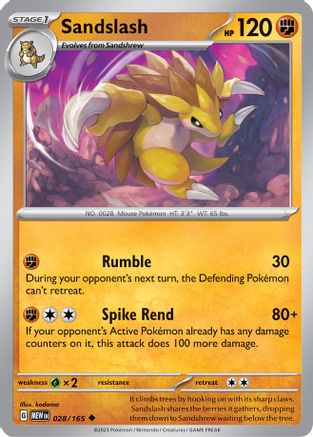 [PKM] Sandslash (028/165) [Scarlet & Violet: 151]