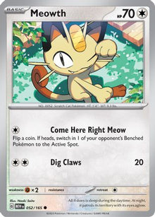 [PKM] Meowth (052/165) [Scarlet & Violet: 151]