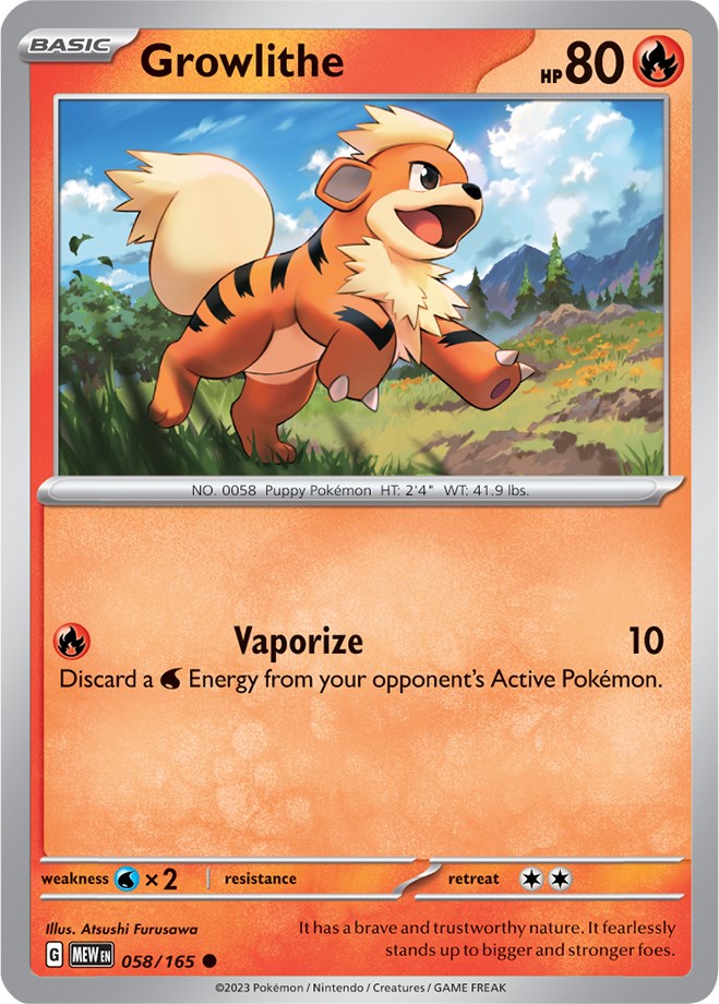 [PKM-C] Growlithe (058/165) [Scarlet & Violet: 151]