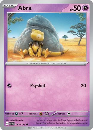 [PKM] Abra (063/165) [Scarlet & Violet: 151]