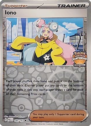 [PKM] Iono (185/193) (Regional Championships Promo) [League & Championship Cards]