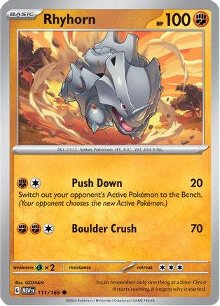 [PKM] Rhyhorn (111/165) [Scarlet & Violet: 151]
