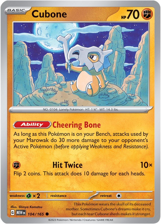 [PKM-C] Cubone (104/165) [Scarlet & Violet: 151]