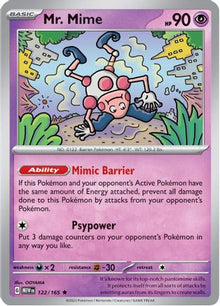 [PKM] Mr. Mime (122/165) [Scarlet & Violet: 151]