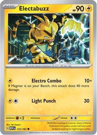 [PKM] Electabuzz (125/165) [Scarlet & Violet: 151]