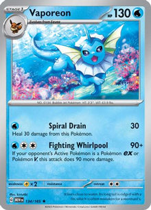 [PKM] Vaporeon (134/165) [Scarlet & Violet: 151]