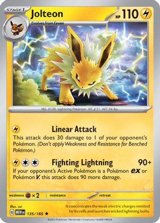 [PKM] Jolteon (135/165) [Scarlet & Violet: 151]