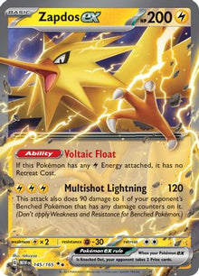 [PKM] Zapdos ex (145/165) [Scarlet & Violet: 151]