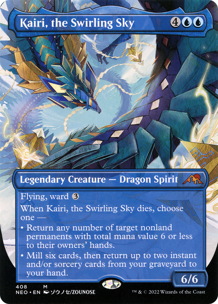 {R} Kairi, the Swirling Sky (Borderless Alternate Art) [Kamigawa: Neon Dynasty][NEO 408]
