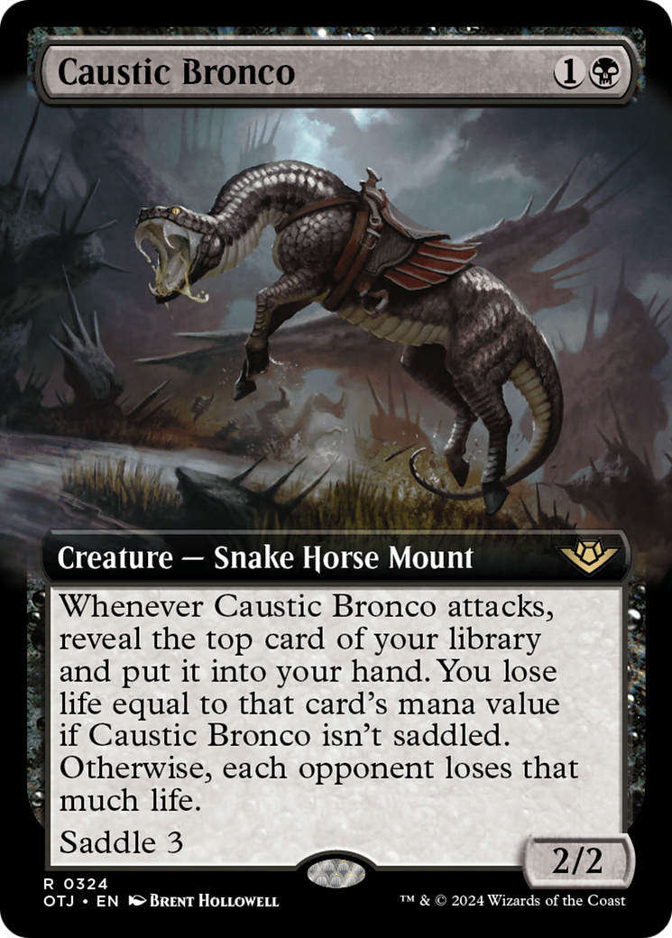 {@R} Caustic Bronco (Extended Art) [Outlaws of Thunder Junction][OTJ 324]